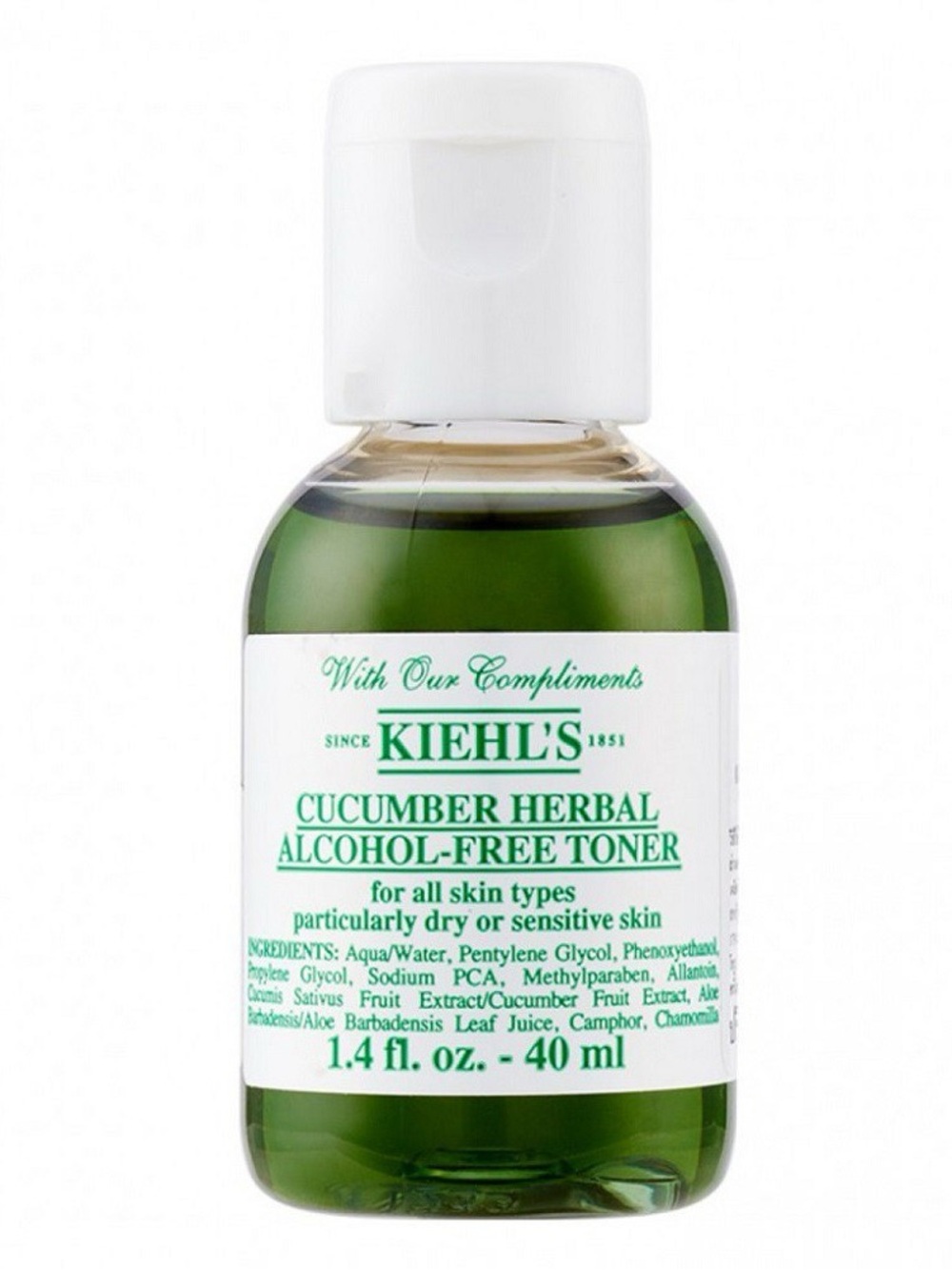 Kiehl's Since 1851 Cucumber Herbal Alcohol-Free Toner, 1.4-oz/40mL